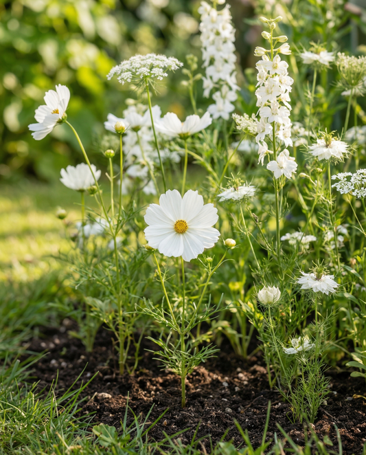 White Summer Mix Tons 20 a 80 cm – sementes de flor anual da SeedsChoice