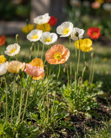 Island Poppy Mix (Papaver nudicaule) – sementes de flor bienal da SeedsChoice