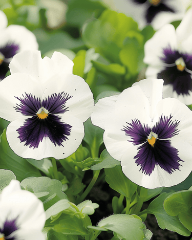 Pansy Silverbride seeds (Viola wittrockiana) – biennial flower