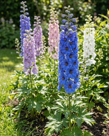 Espuela de caballero Giant Pacific (Delphinium cultorum) – semillas de mezcla perenne de SeedsChoice
