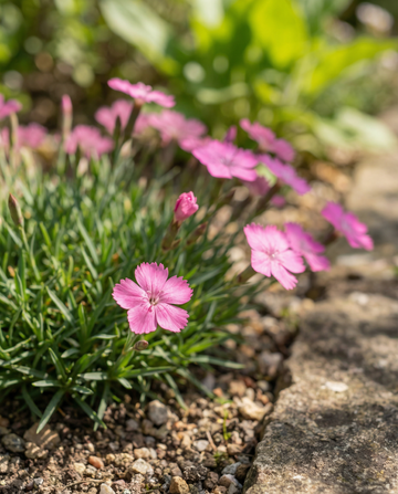 Cravo-rasteiro Carmine Rose (Dianthus deltoides) – sementes de perene da SeedsChoice