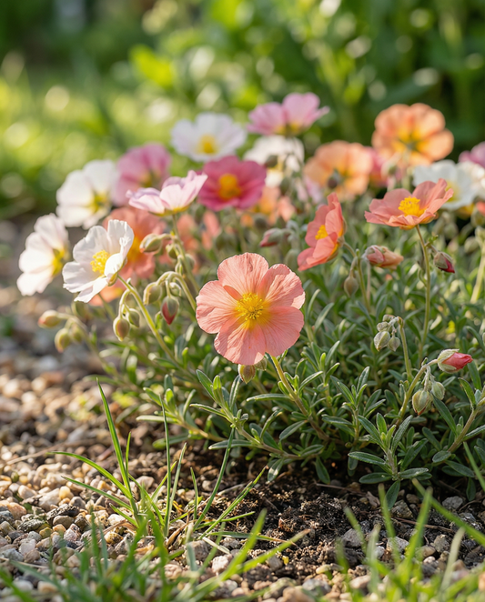 Rock Rose de colores mixtos (Helianthemum mutabile) – semillas de mezcla perenne de SeedsChoice
