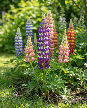 Lupino Russell Hybrids Mixed (Lupinus polyphyllus) – semillas de flor perenne de SeedsChoice