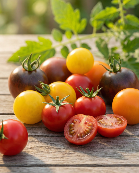 Tomate-cereja Mix 4 Variedades (Solanum lycopersicum) – sementes de legume anual da SeedsChoice