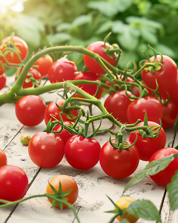 Sementes de Tomate-cereja Super Sweet 100 F1 (Solanum lycopersicum) – hortícola anual