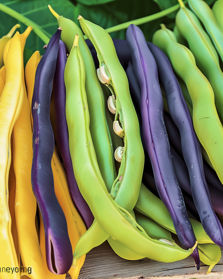 Sementes de feijão-trepadeiro Three Color Mix (Phaseolus vulgaris) – vegetal anual