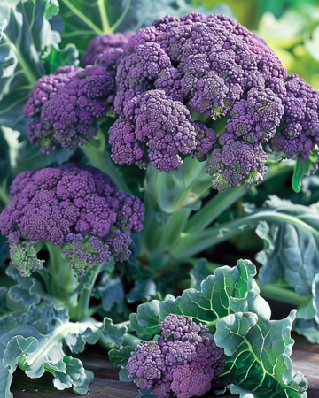 Sementes de brócolos Purple Sprouting de verão (Brassica oleracea) – sementes anuais
