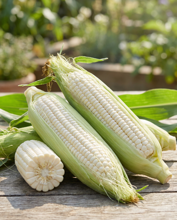 Maíz dulce Glacial White (Zea mays) – semillas anuales de SeedsChoice