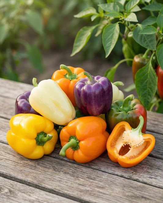 Pimento 5 Colour Mix (Capsicum annuum) – sementes de hortaliça anual da SeedsChoice