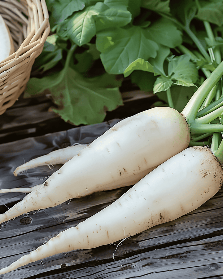 Sementes de rabanete White Icicle (Raphanus sativus) – legume anual