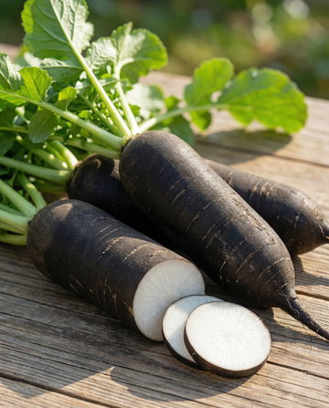 Rabanete de Inverno Noir Long Poids Dhorloge (Raphanus sativus) – sementes de hortícola anual da SeedsChoice