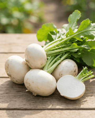 Nabo Platte Witte Mei (Brassica rapa) – semillas de hortaliza anual de SeedsChoice
