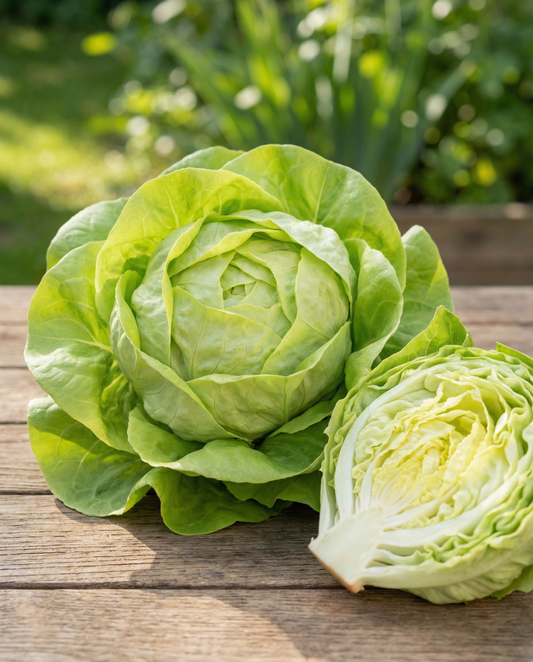 Alface-manteiga Grosse Blonde Paresseuse Heirloom (Lactuca sativa) – sementes de hortaliças anuais da SeedsCh…