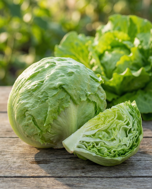 Alface Iceberg Great Lakes 118 Cabeças Crocantes (Lactuca sativa) – sementes de vegetal anual da SeedsChoice