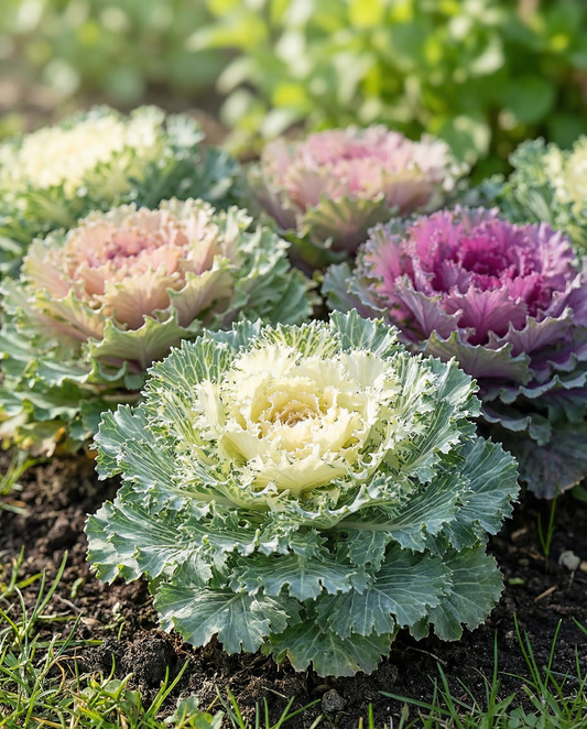 Couve Ornamental Mistura de Folhas Recortadas (Brassica oleracea) – sementes de hortícola anual da SeedsChoice