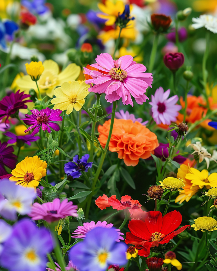 Sementes de flores de verão Mix Embalagem 250 g para sementeira ao ar livre – flor anual