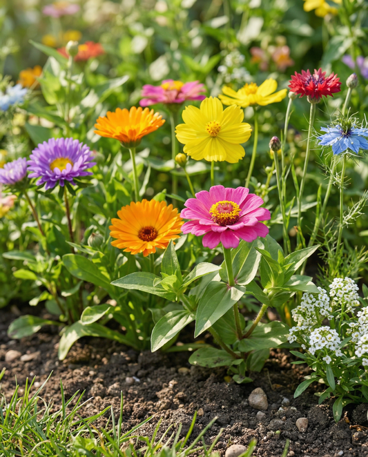 Flores de verão Mix Embalagem 250 g para sementeira ao ar livre – sementes de flores anuais da SeedsChoice