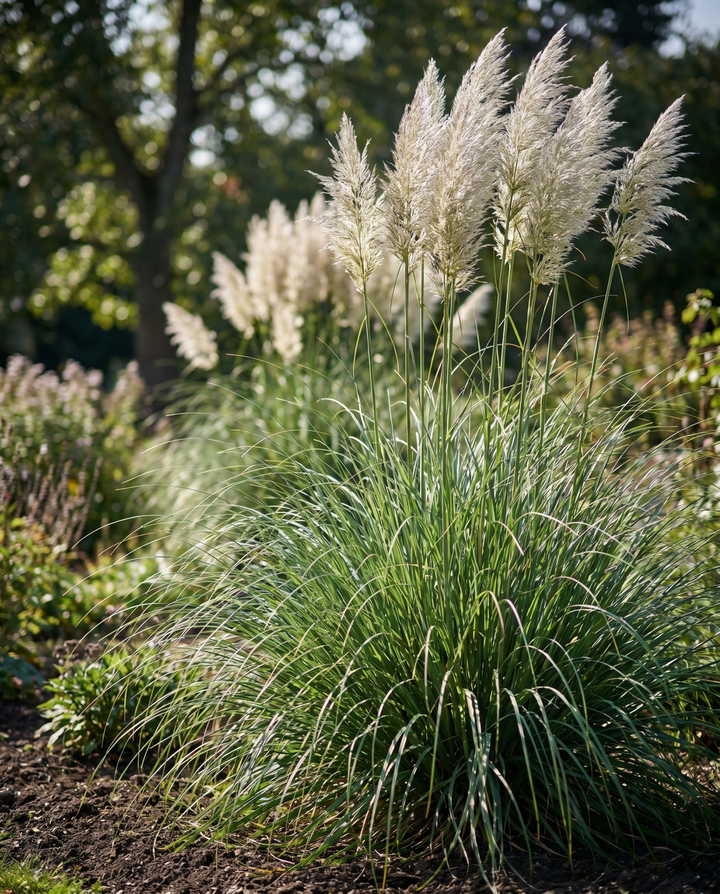 Sementes de erva-das-pampas (Cortaderia selloana) – gramínea perene
