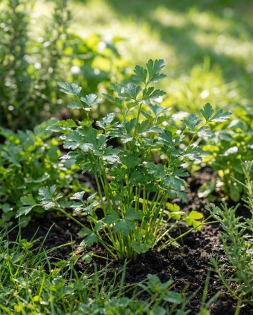 Sementes de salsa lisa (Petroselinum crispum) – erva bianual biológica