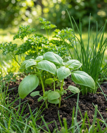 Albahaca, perejil y cebollino en macetas con pizarra – semillas de kit de cultivo orgánico de SeedsChoice