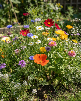 Mezcla de semillas de flores de verano anuales cobertura 25 m2 20 variedades