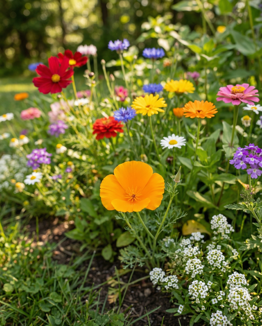 Summer Mix Cobertura 25m2 20 Variedades – sementes de flores anuais da SeedsChoice