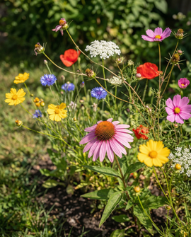 Sementes de Flores para Pássaros Mistura Anual Cobertura 15m2 Pleno Sol