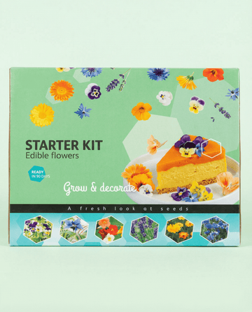 Sementes do Kit Inicial de Flores Comestíveis (Borago officinalis) – kit de cultivo
