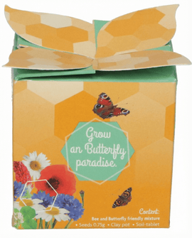 Kit de cultivo en maceta de terracota con semillas de mezcla floral para insectos, set de regalo