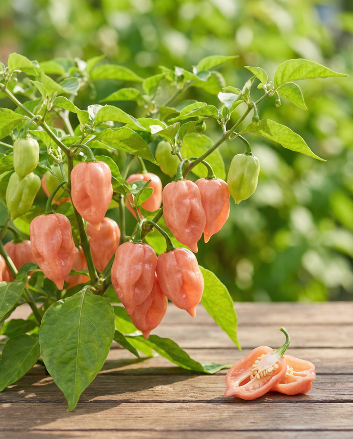 Semillas de chile habanero rosa (Capsicum chinense) – hortaliza anual
