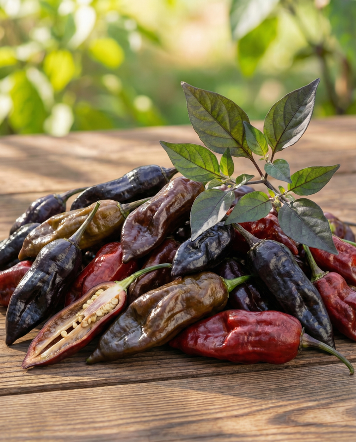 Semillas de Dorset Naga Black Pepper (Capsicum chinense) – verdura anual