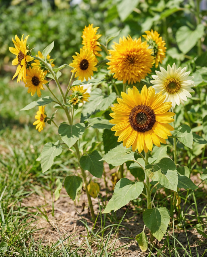 Sementes da coleção de 6 Variedades de girassol (Helianthus annuus) – flor anual