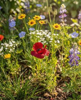 Sementes de mistura de flores silvestres nativas – cobertura anual de 15 m²