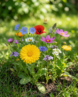 Sementes de flores para abelhas, mistura anual de flores com cobertura de 100 m²