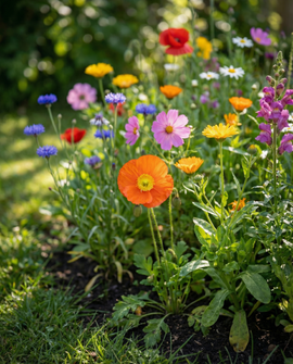 Sementes de Mistura de Flores de Verão Anual Cobertura de 100 m² Embalagem de 400 g
