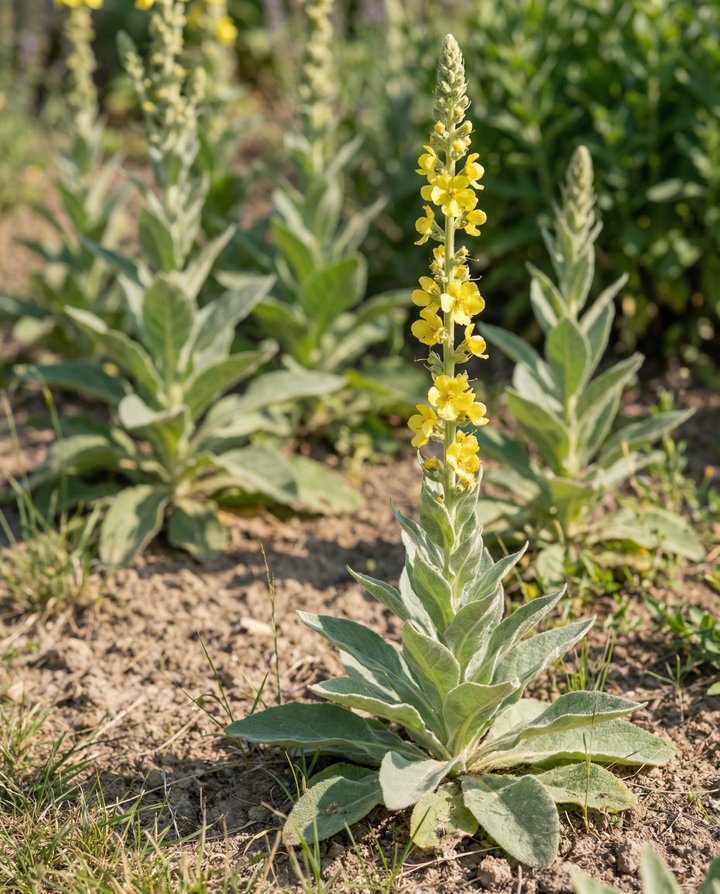 Sementes de verbasco (Verbascum thapsus) – flor bienal