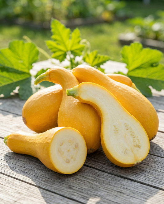 Calabacín cuello de ganso Early Summer Crookneck Squash (Cucurbita pepo) – semillas de hortaliza anual de SeedsChoice