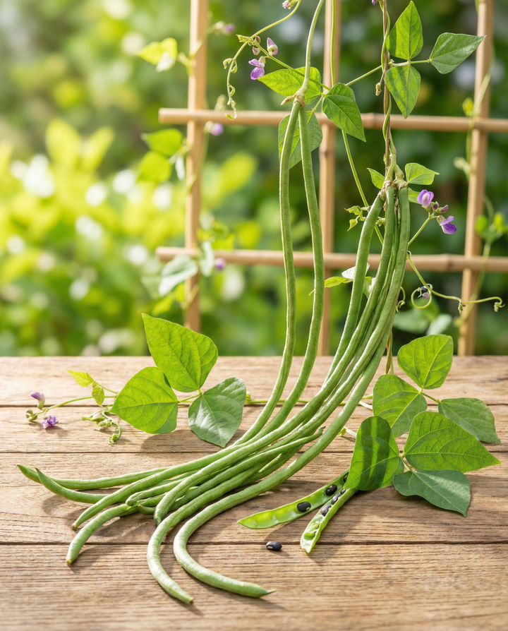 Sementes de feijão-metro de semente preta (Vigna sesquipedalis) – legume anual